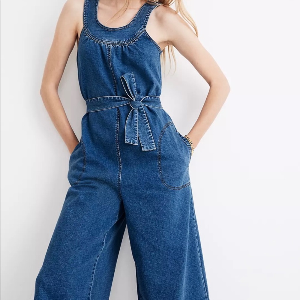 Madewell Denim Halter Jumpsuit